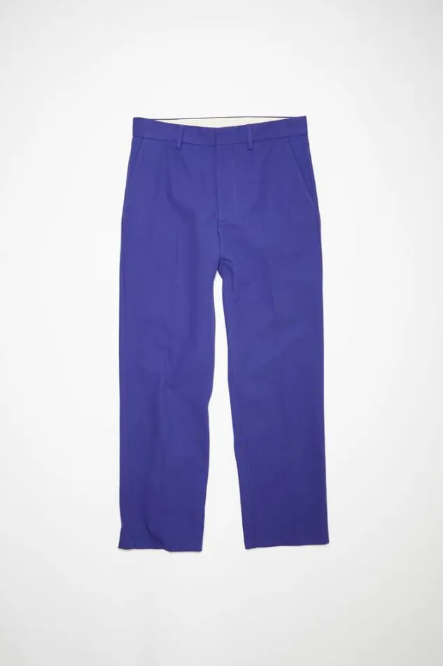 Acne Studios Trousers Man Twill Cottonblend Trousers Electric Purple