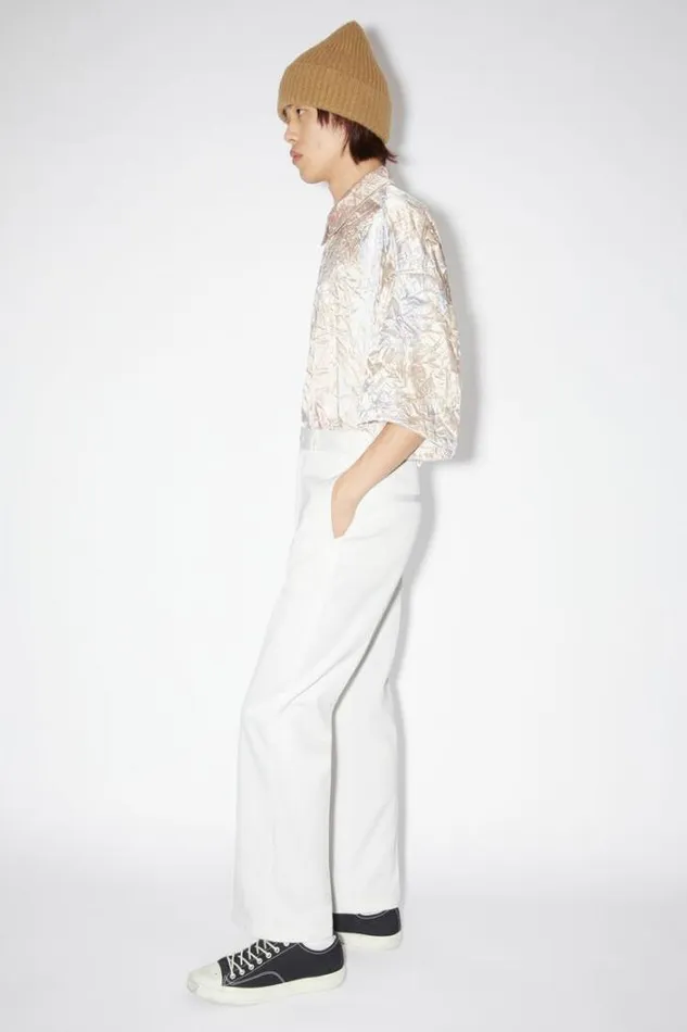 Acne Studios Trousers Man Twill Trousers White
