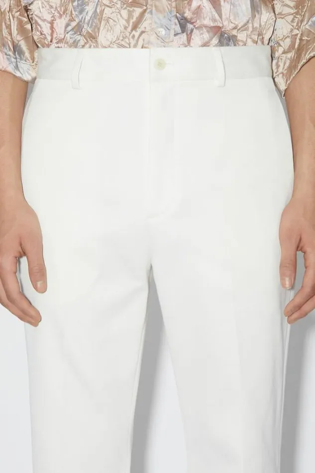 Acne Studios Trousers Man Twill Trousers White