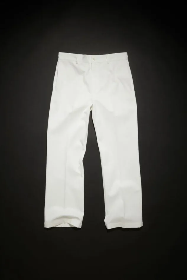Acne Studios Trousers Man Twill Trousers White