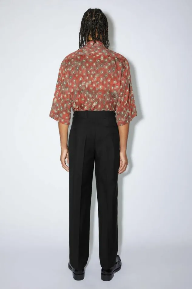 Acne Studios Trousers Man Woolblend Tailored Trousers Black