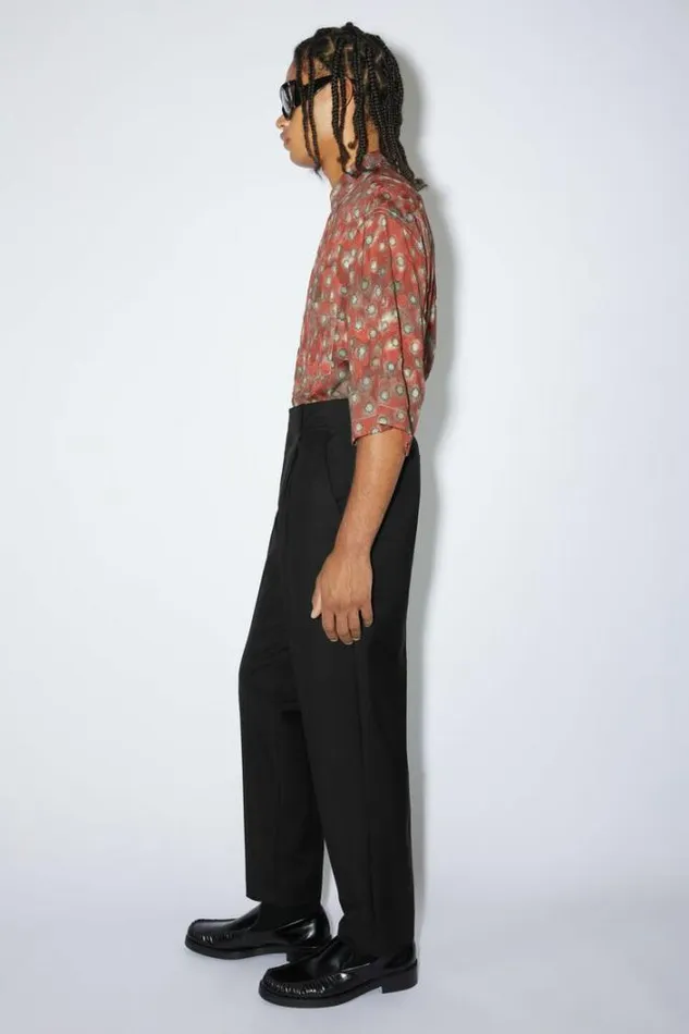 Acne Studios Trousers Man Woolblend Tailored Trousers Black