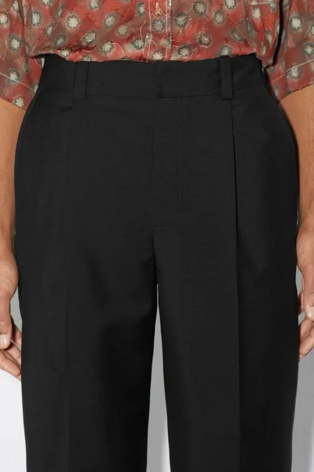Acne Studios Trousers Man Woolblend Tailored Trousers Black