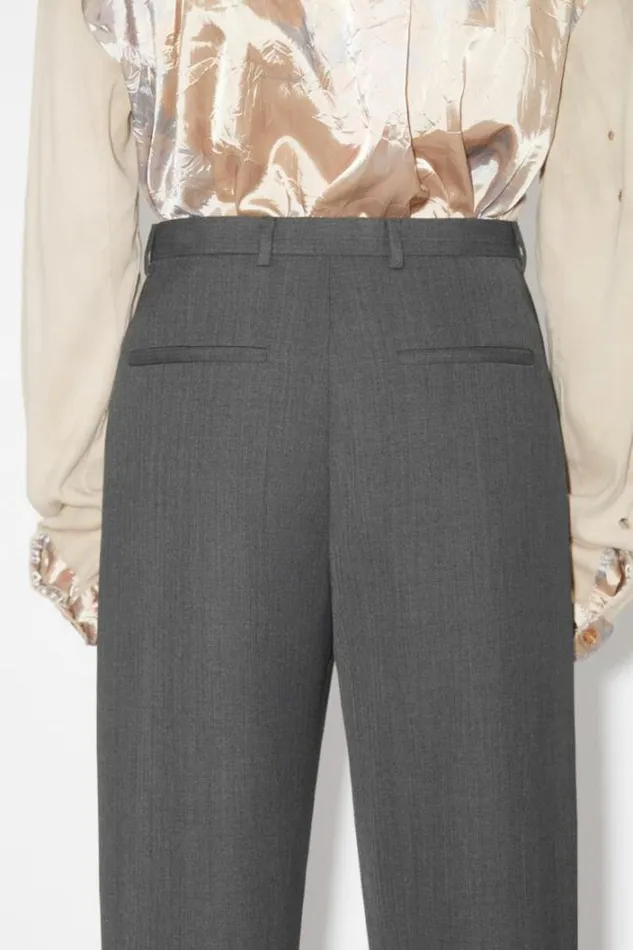 Acne Studios Trousers Man Wool Blend Trousers Dark Grey Melange