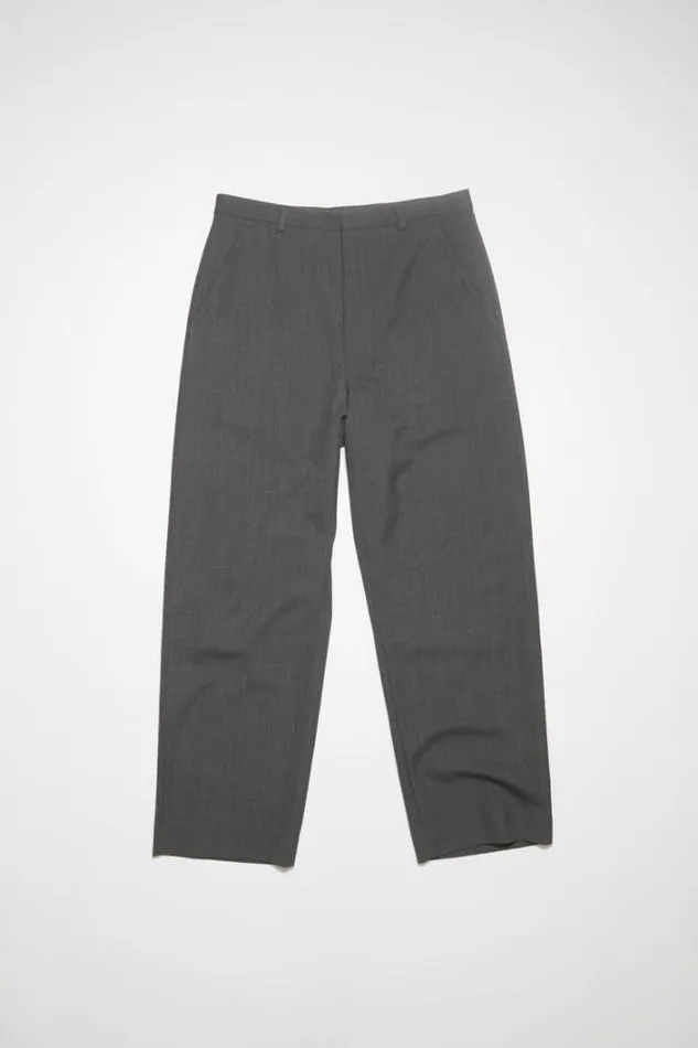 Acne Studios Trousers Man Wool Blend Trousers Dark Grey Melange
