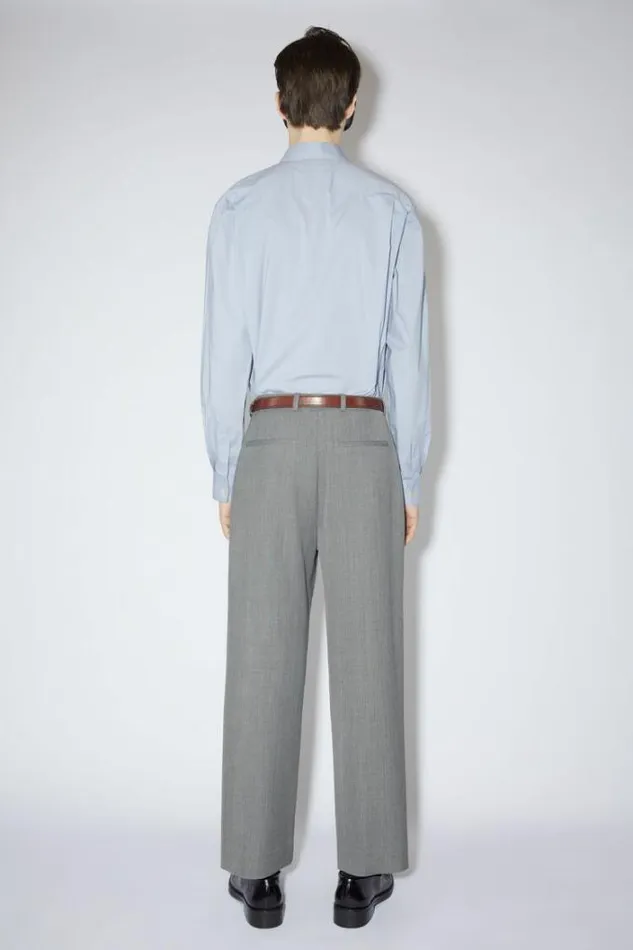 Acne Studios Trousers Man Wool Blend Trousers Grey Melange