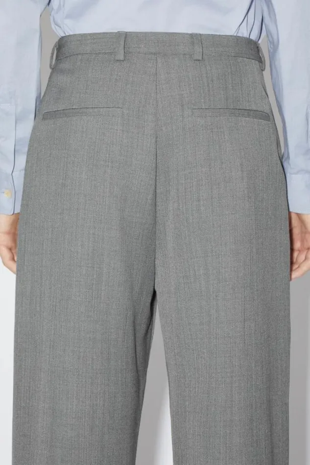 Acne Studios Trousers Man Wool Blend Trousers Grey Melange