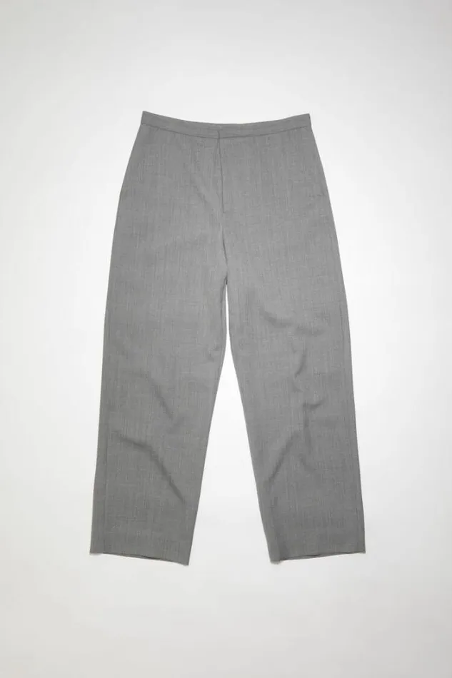 Acne Studios Trousers Man Wool Blend Trousers Grey Melange
