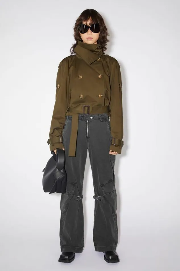 Acne Studios Trousers Woman Cargo Trousers Washed Black
