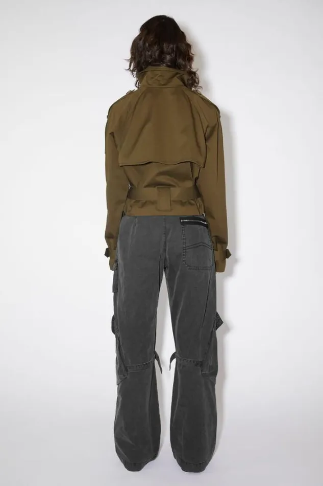 Acne Studios Trousers Woman Cargo Trousers Washed Black