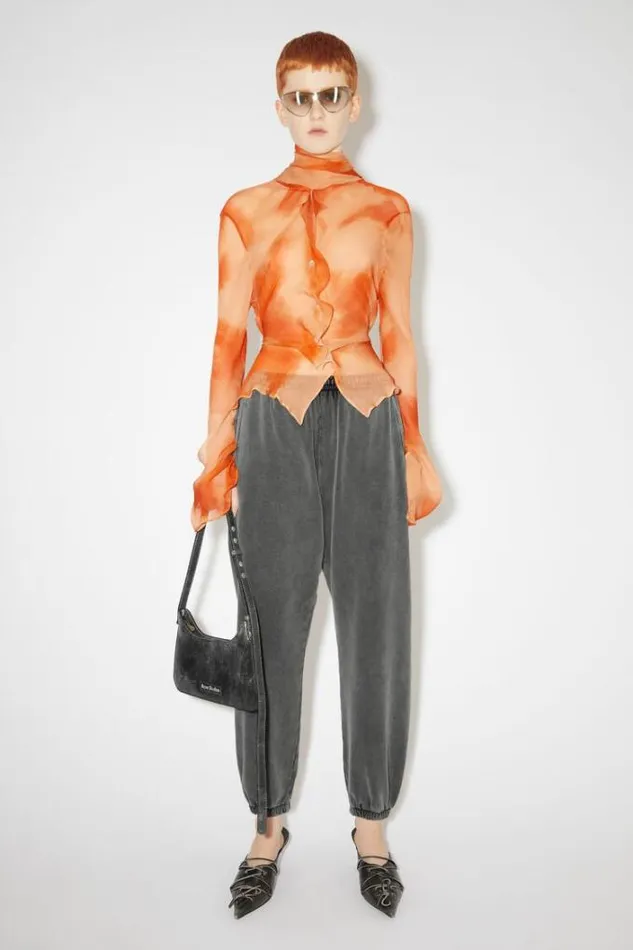 Acne Studios Trousers Woman Cotton Sweatpants Faded Black