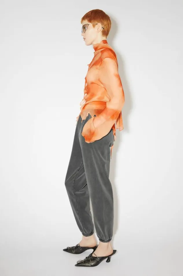 Acne Studios Trousers Woman Cotton Sweatpants Faded Black