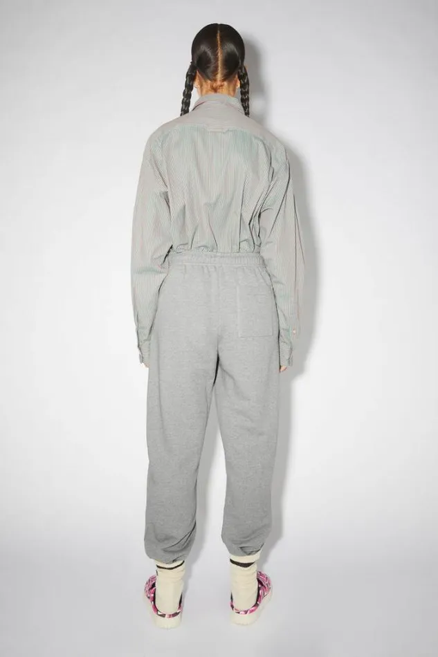 Acne Studios Trousers Woman Cotton Sweatpants Light Grey Melange