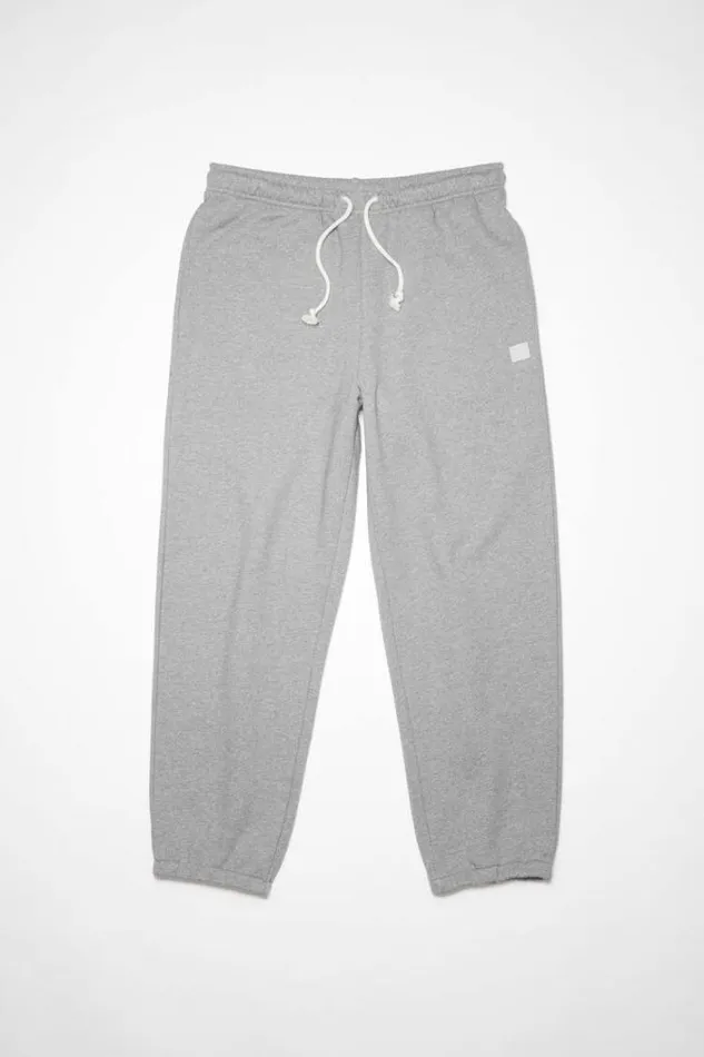 Acne Studios Trousers Woman Cotton Sweatpants Light Grey Melange