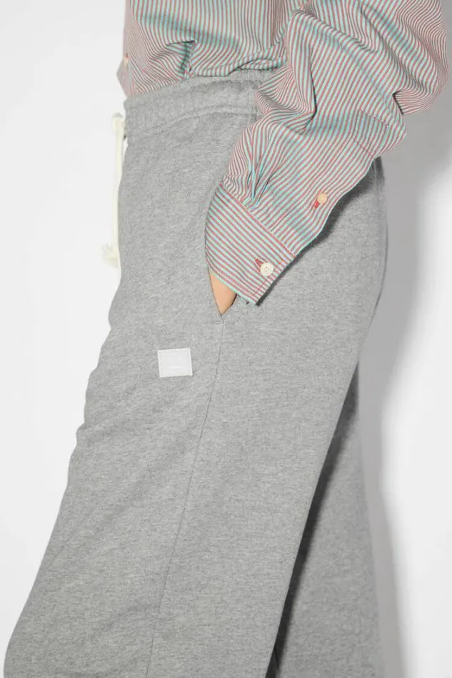 Acne Studios Trousers Woman Cotton Sweatpants Light Grey Melange