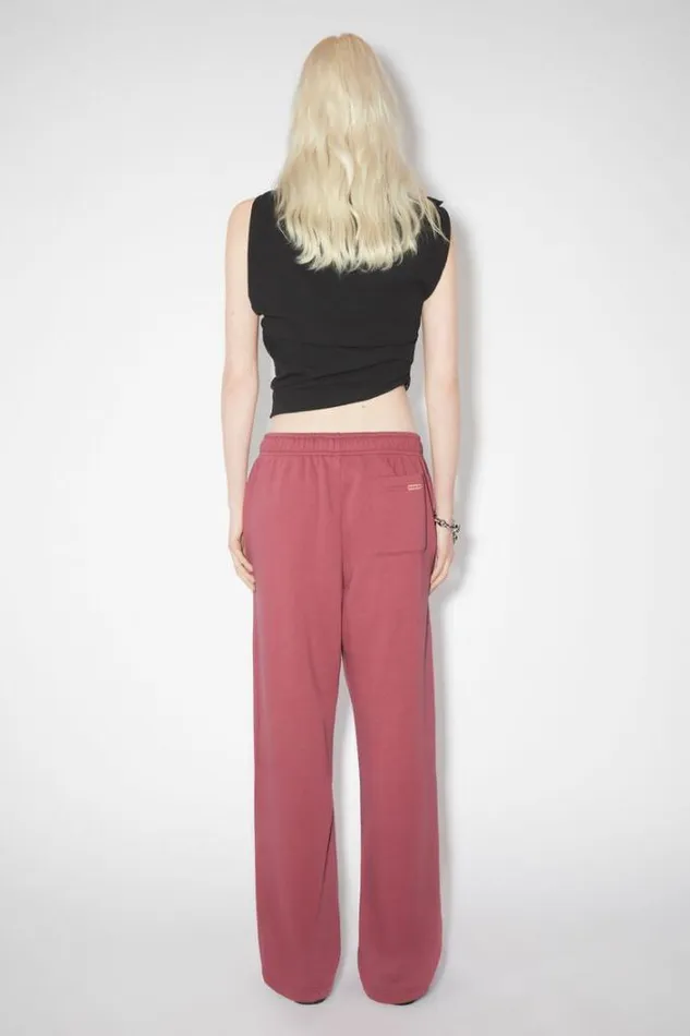 Acne Studios Trousers Woman Cotton Sweatpants Rosewood Red