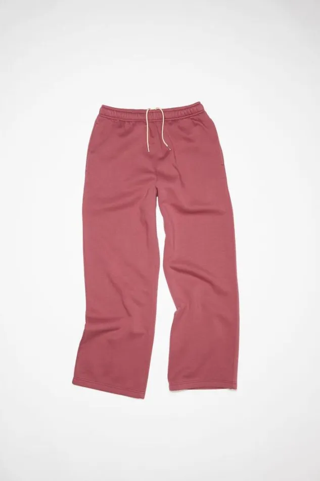Acne Studios Trousers Woman Cotton Sweatpants Rosewood Red