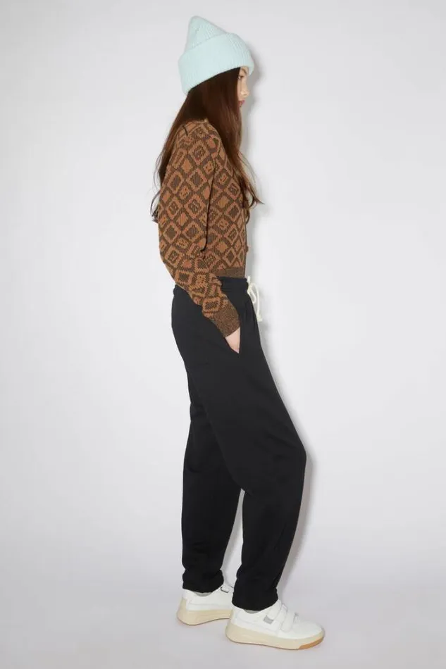 Acne Studios Trousers Woman Cotton SweatpantsUnisex Black