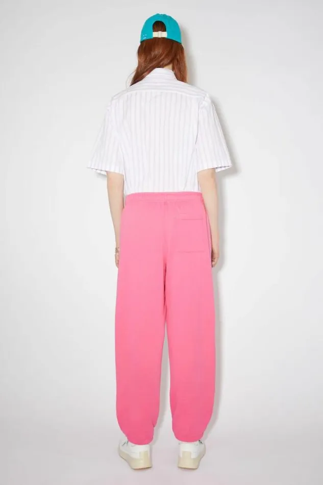 Acne Studios Trousers Woman Cotton SweatpantsUnisex Bright Pink