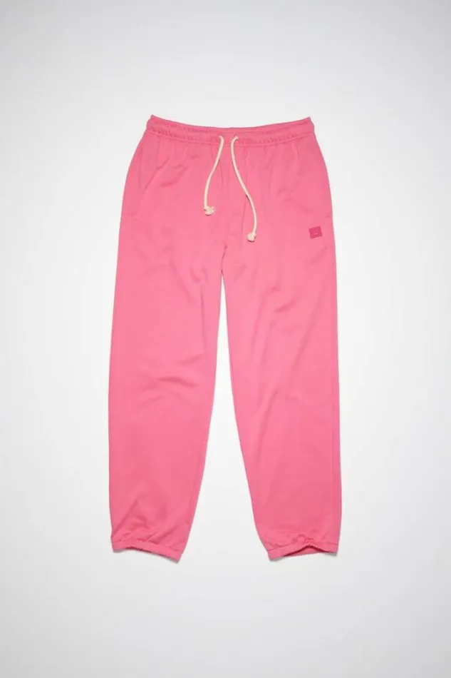 Acne Studios Trousers Woman Cotton SweatpantsUnisex Bright Pink