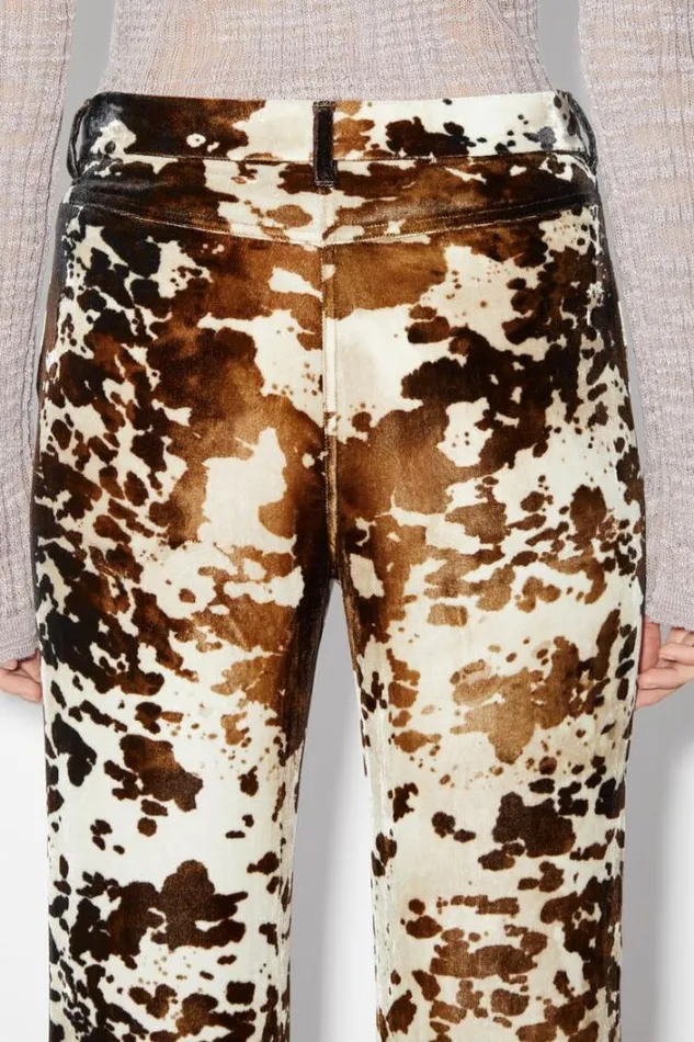 Acne Studios Trousers Woman Cow Print Trousers Light Brown