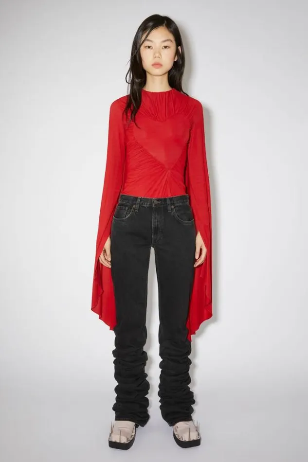 Acne Studios Trousers Woman Denim TrousersRunway Show Black