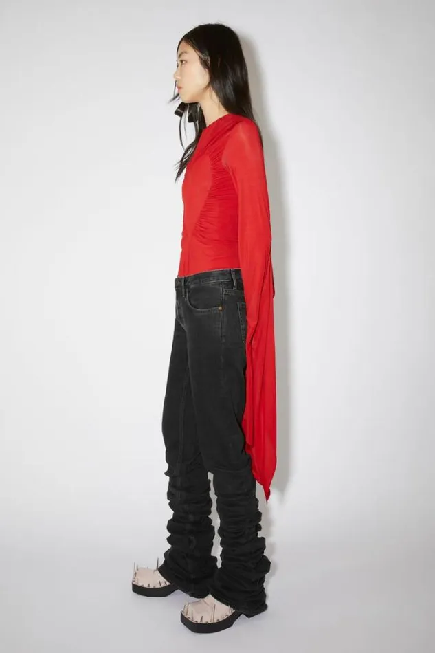Acne Studios Trousers Woman Denim TrousersRunway Show Black