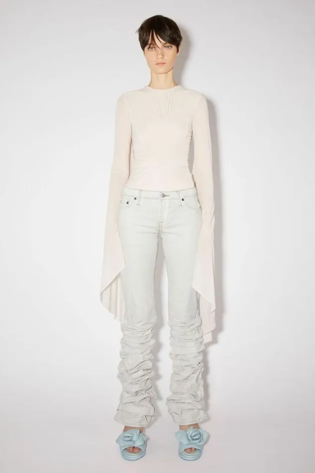 Acne Studios Trousers Woman Denim TrousersRunway Show WhiteBrown