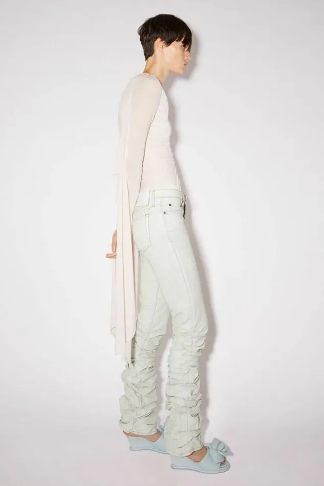 Acne Studios Trousers Woman Denim TrousersRunway Show WhiteBrown