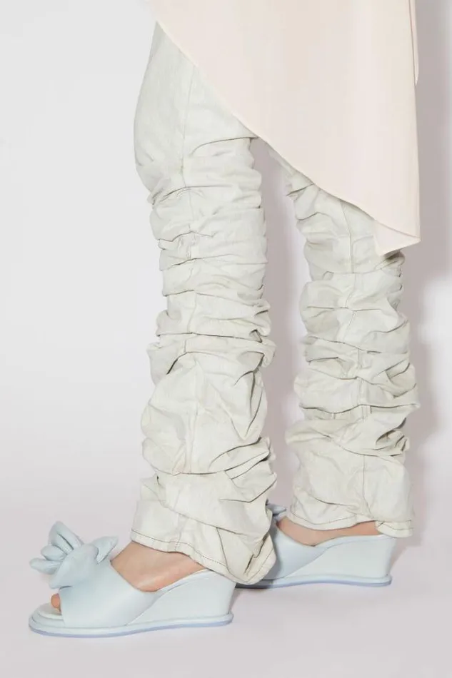 Acne Studios Trousers Woman Denim TrousersRunway Show WhiteBrown