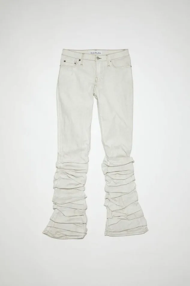 Acne Studios Trousers Woman Denim TrousersRunway Show WhiteBrown