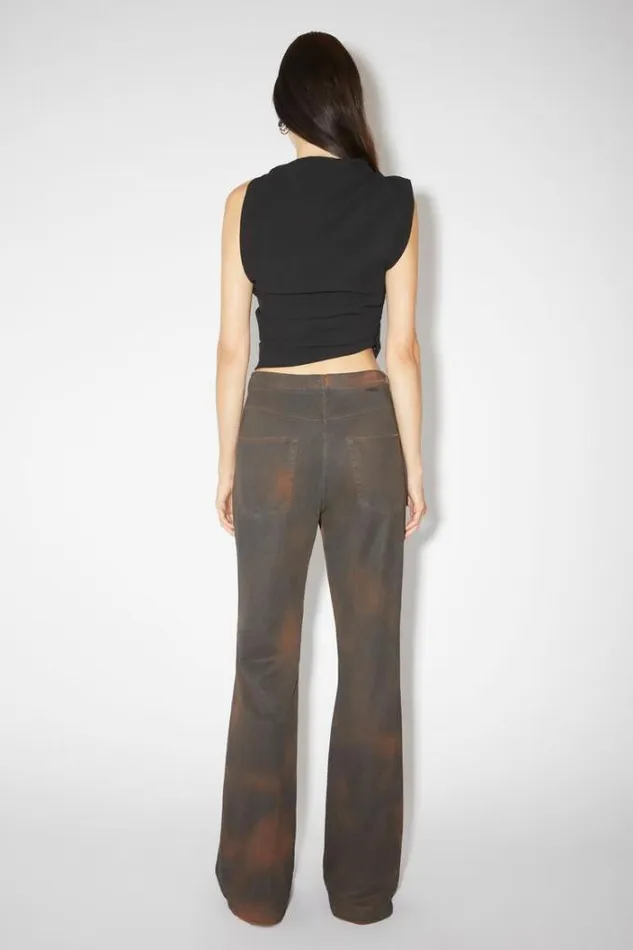 Acne Studios Trousers Woman Dyed Jersey Trousers Caramel Brown