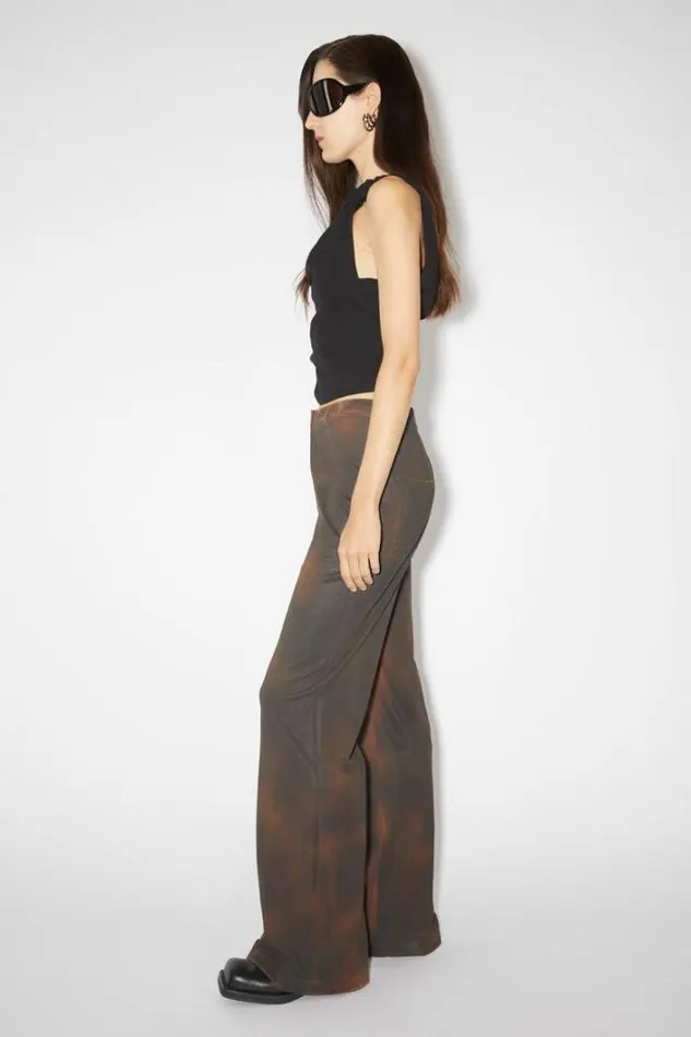 Acne Studios Trousers Woman Dyed Jersey Trousers Caramel Brown