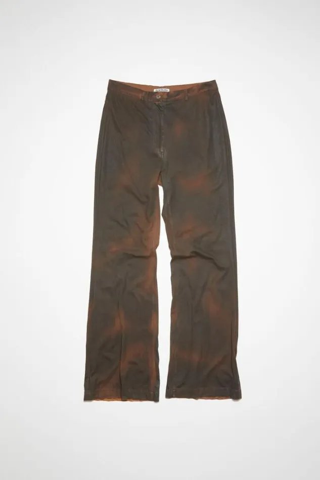 Acne Studios Trousers Woman Dyed Jersey Trousers Caramel Brown
