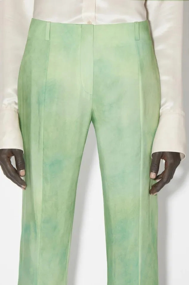 Acne Studios Trousers Woman Fitted Flared Trousers Pale Green Multi