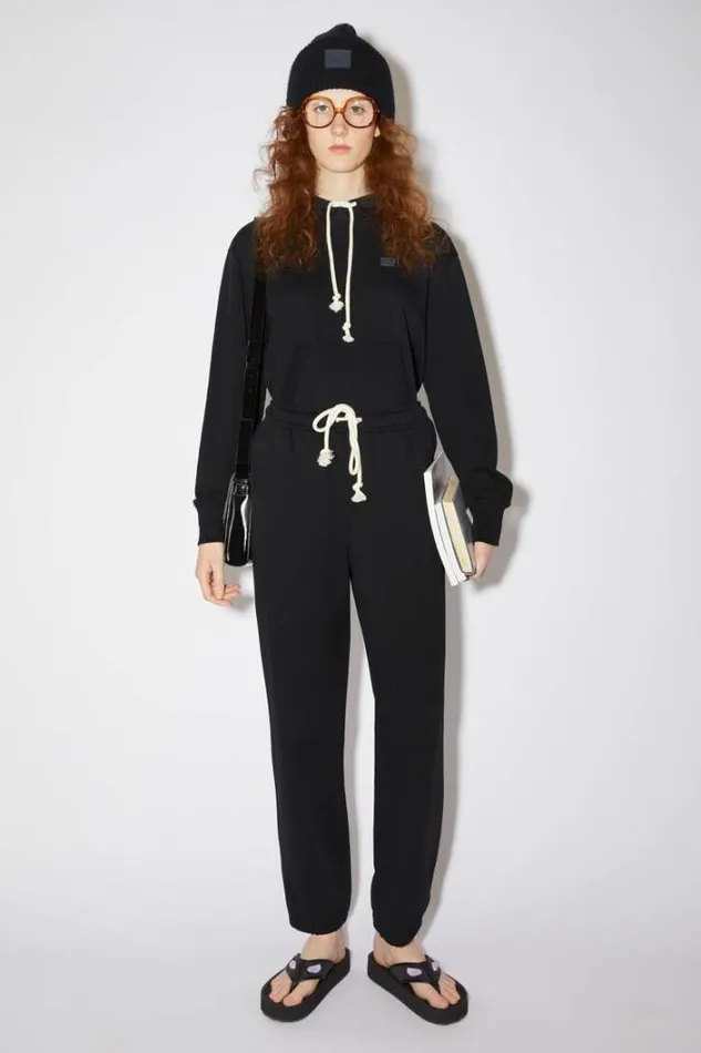 Acne Studios Trousers Woman Fleece SweatpantsUnisex Black