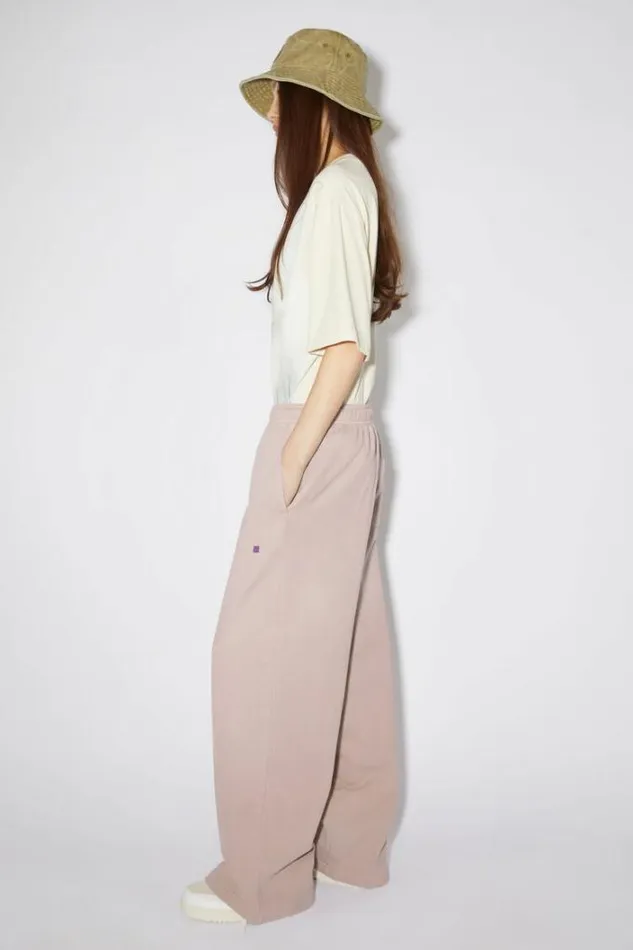 Acne Studios Trousers Woman Fleece SweatpantsUnisex Dusty Beige