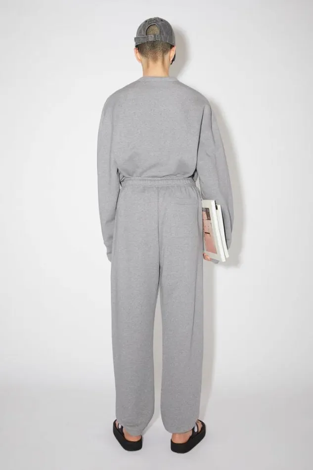 Acne Studios Trousers Woman Fleece SweatpantsUnisex Light Grey Melange
