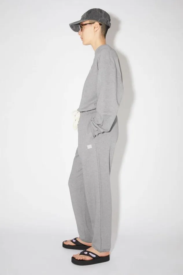 Acne Studios Trousers Woman Fleece SweatpantsUnisex Light Grey Melange