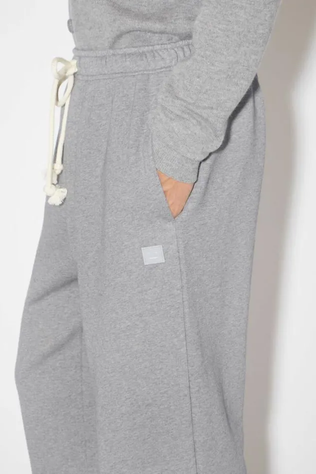 Acne Studios Trousers Woman Fleece SweatpantsUnisex Light Grey Melange