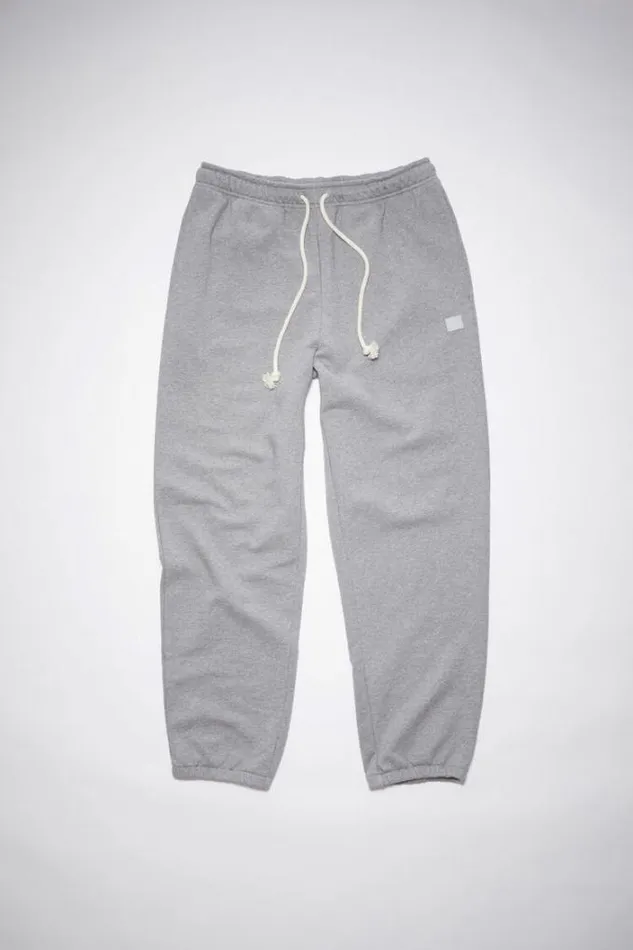 Acne Studios Trousers Woman Fleece SweatpantsUnisex Light Grey Melange