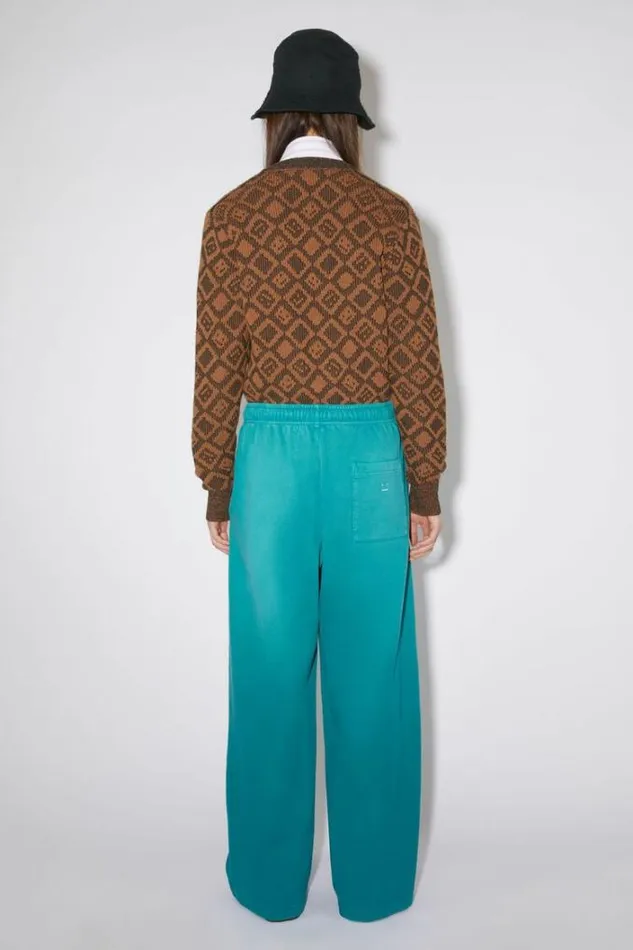 Acne Studios Trousers Woman Fleece SweatpantsUnisex Sea Green