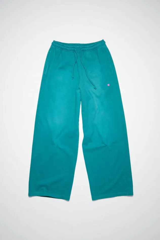 Acne Studios Trousers Woman Fleece SweatpantsUnisex Sea Green