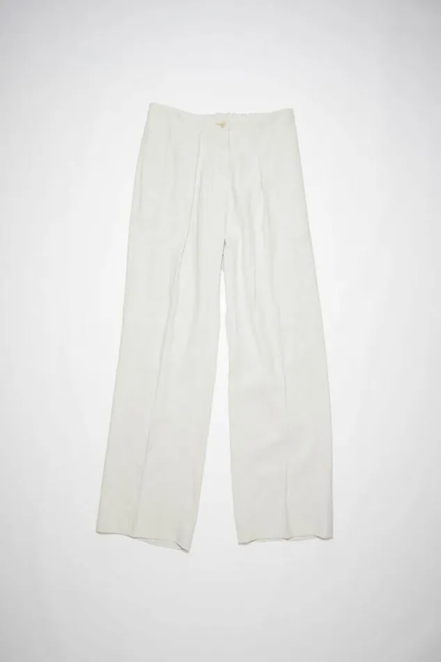 Acne Studios Trousers Woman Linen Blend Trousers Cream White