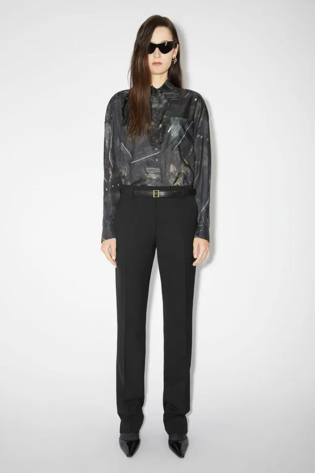 Acne Studios Trousers Woman Narrow Tailored Trousers Black