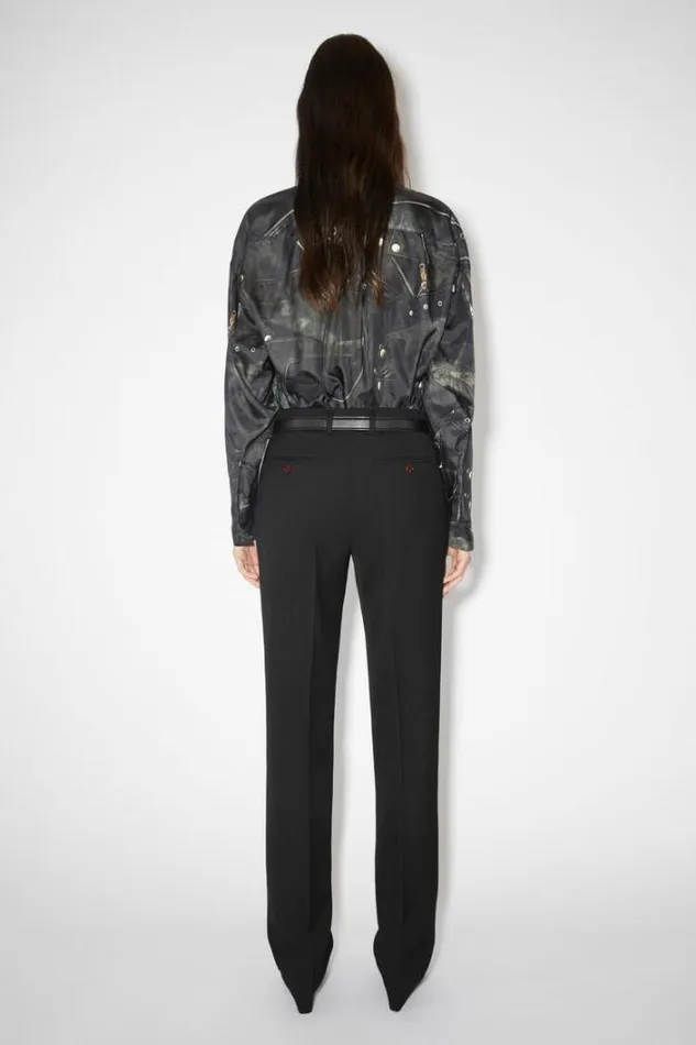 Acne Studios Trousers Woman Narrow Tailored Trousers Black