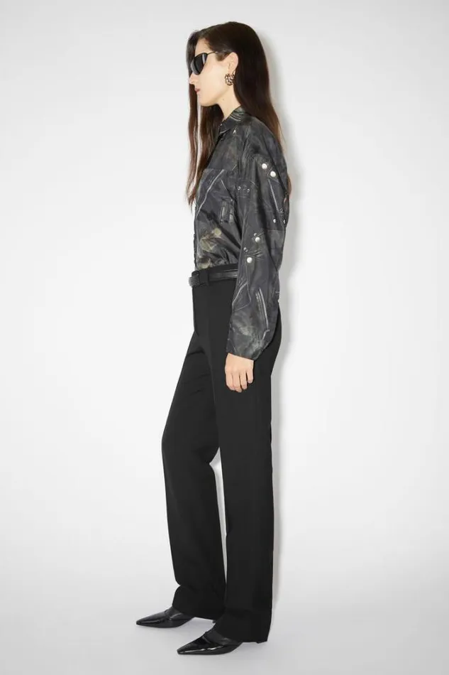 Acne Studios Trousers Woman Narrow Tailored Trousers Black
