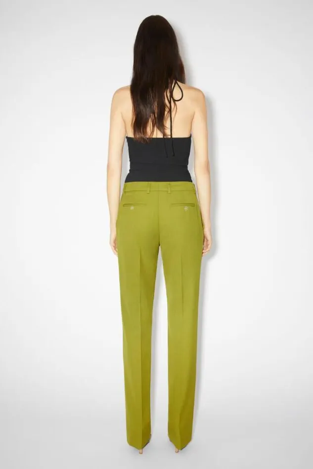 Acne Studios Trousers Woman Narrow Tailored Trousers Seaweed Green