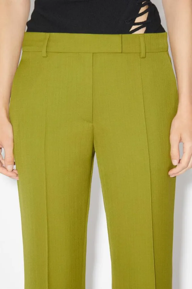 Acne Studios Trousers Woman Narrow Tailored Trousers Seaweed Green