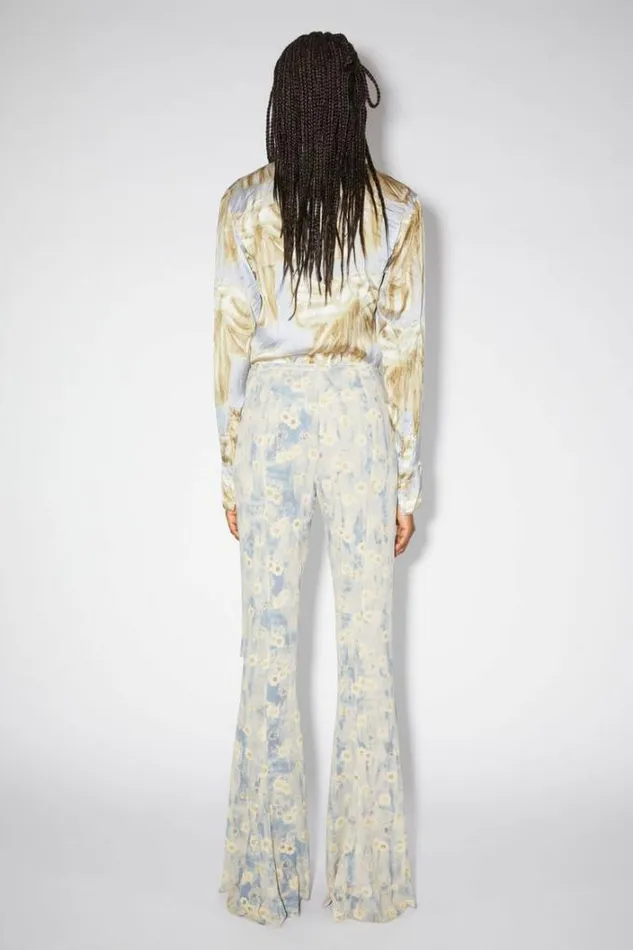 Acne Studios Trousers Woman Printed Trousers BlueBeige